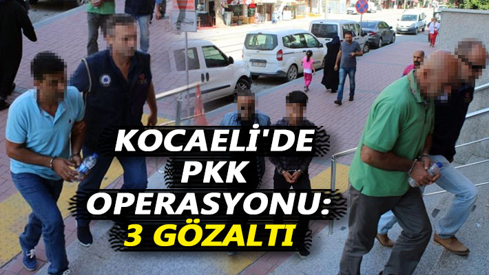Kocaeli'de PKK operasyonu: 3 gözaltı