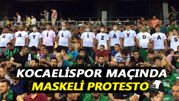 Kocaelispor maçında maskeli protesto