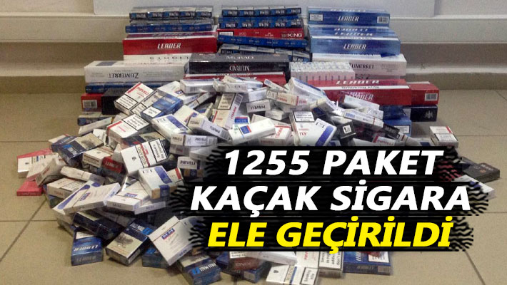 1255 paket kaçak sigara ele geçirildi