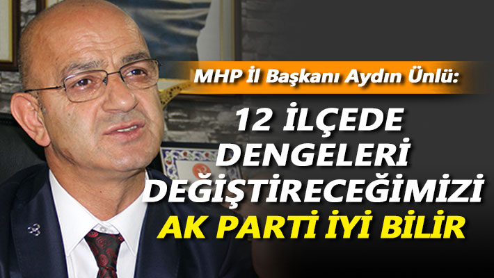 Ünlü: 12 ilçede dengeleri değiştireceğimizi AK Parti iyi bilir