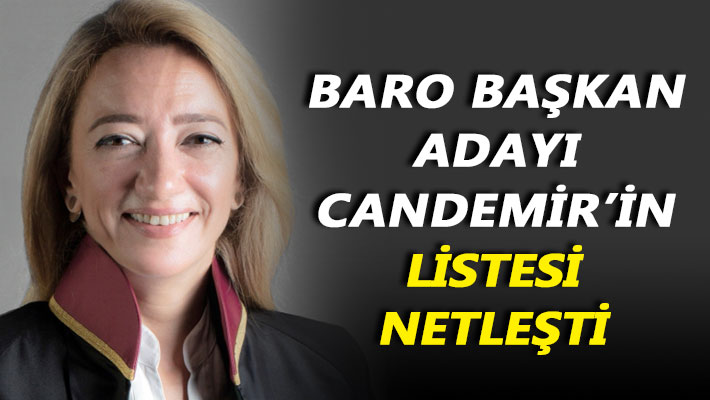 Baro başkan adayı Candemir'in listesi netleşti