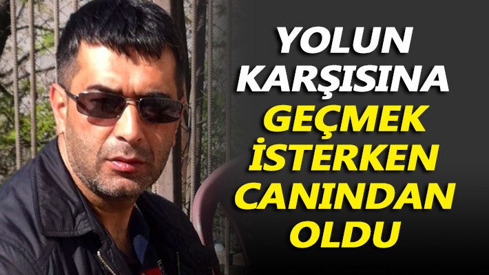 Yolun karşısına geçmek isterken canından oldu