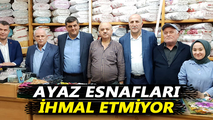 Ayaz esnafları ihmal etmiyor