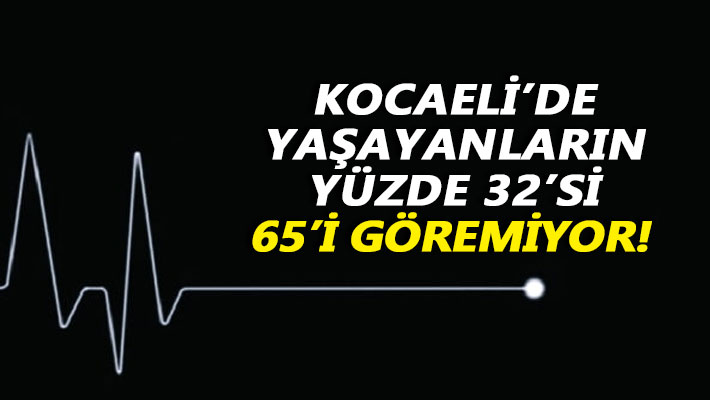 Kocaeli'de yaşayanların yüzde 32'si 65'i, göremiyor!