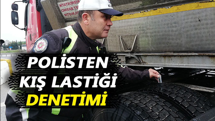 Polisten kış lastiği denetimi
