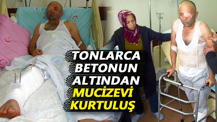Tonlarca betonun altından mucizevi kurtuluş