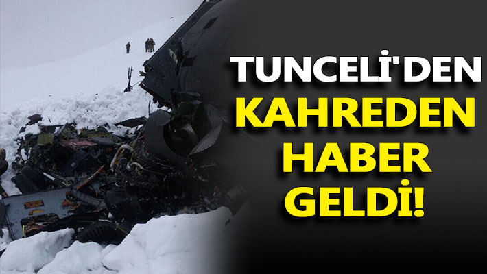 Tunceli'de helikopter düştü