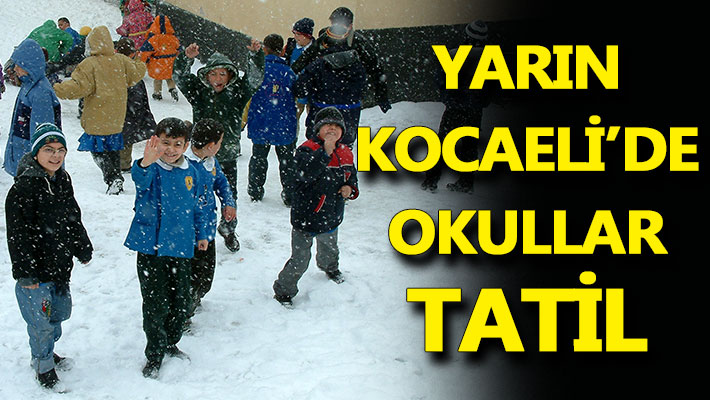 Yarın Kocaeli’de okullar tatil