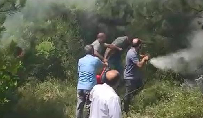 Orman yangınına ilk müdahale sağlık çalışanlarından