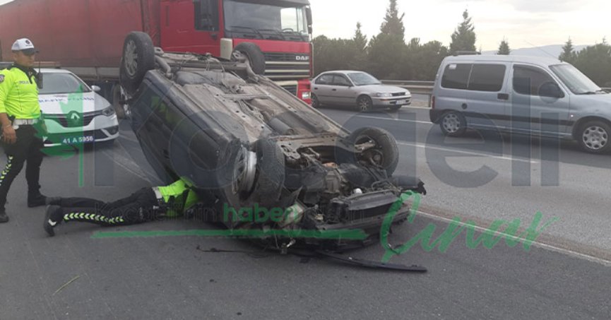 Otomobil takla attı: 3 yaralı