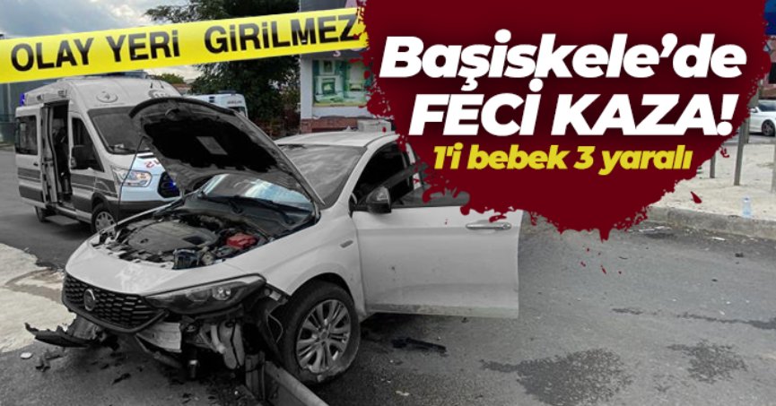 Başiskele'de feci kaza: 1'i bebek 3 yaralı