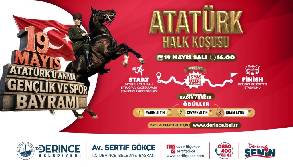 Derince’de 19 Mayıs coşkusu koşuyla taçlanıyor