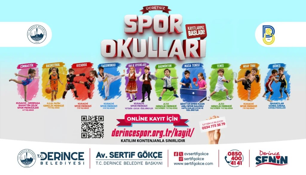 Derince’de ücretsiz yaz spor okulları başladı!