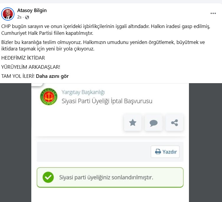 Özel’in Çağrısının Ardından Bilgin de İstifa Etti