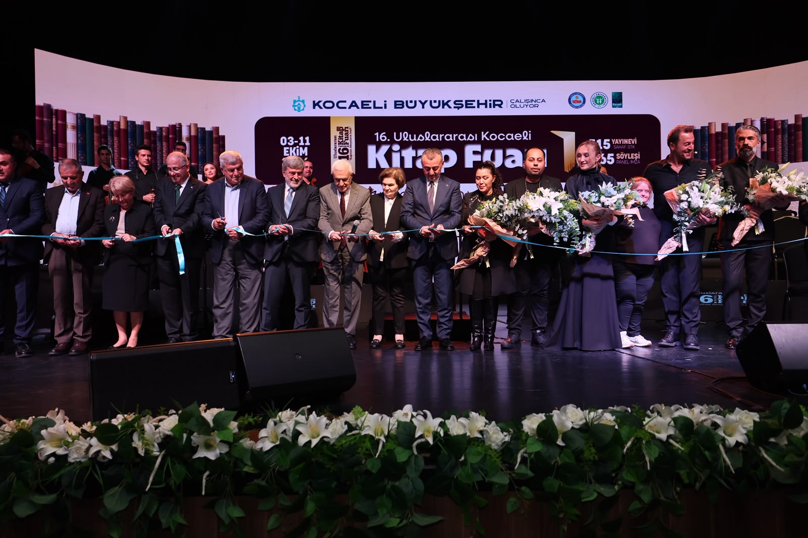 16. Kocaeli Kitap Fuarı muhteşem törenle açıldı