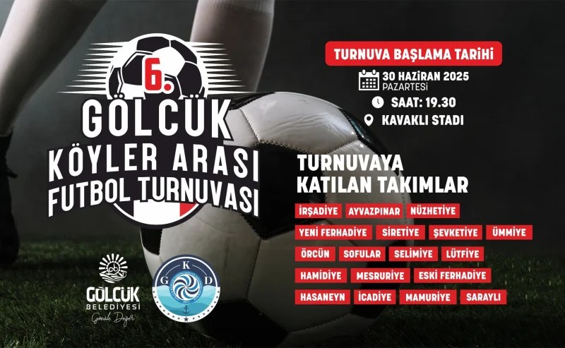 Gölcük’te 6. Köyler Arası Futbol Turnuvası Başlıyor