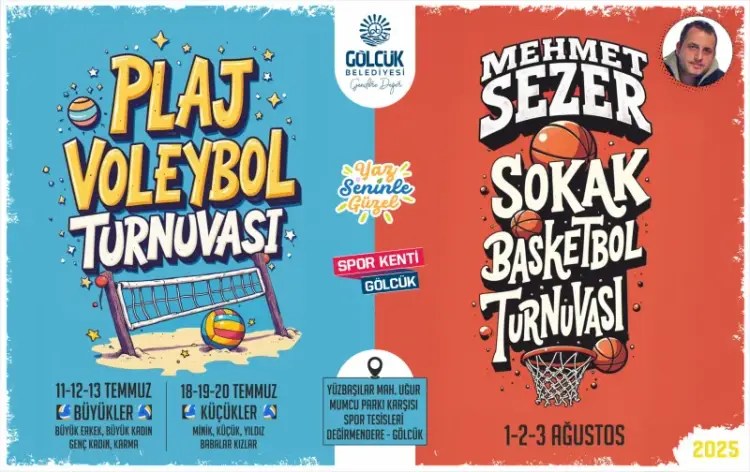 Gölcük’te Yaz Spor Turnuvaları Gençleri Buluşturuyor
