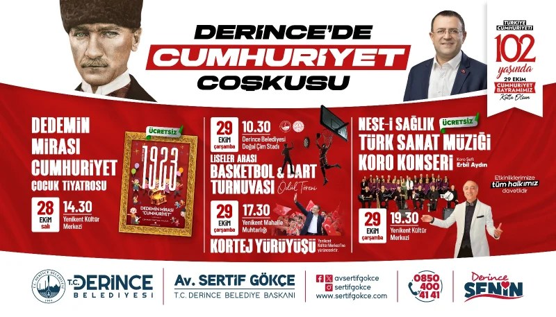 Derince’de Cumhuriyet Coşkusu!