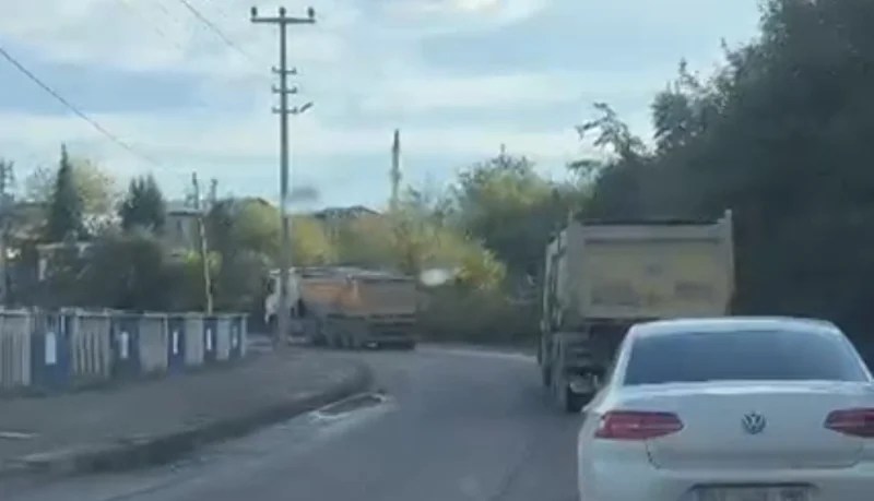 Başiskele’de kamyon ve tır trafiği!