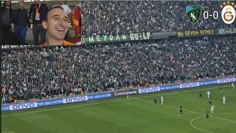 Galatasaray Taraftarları Kocaelispor Tribünlerine Hayran!