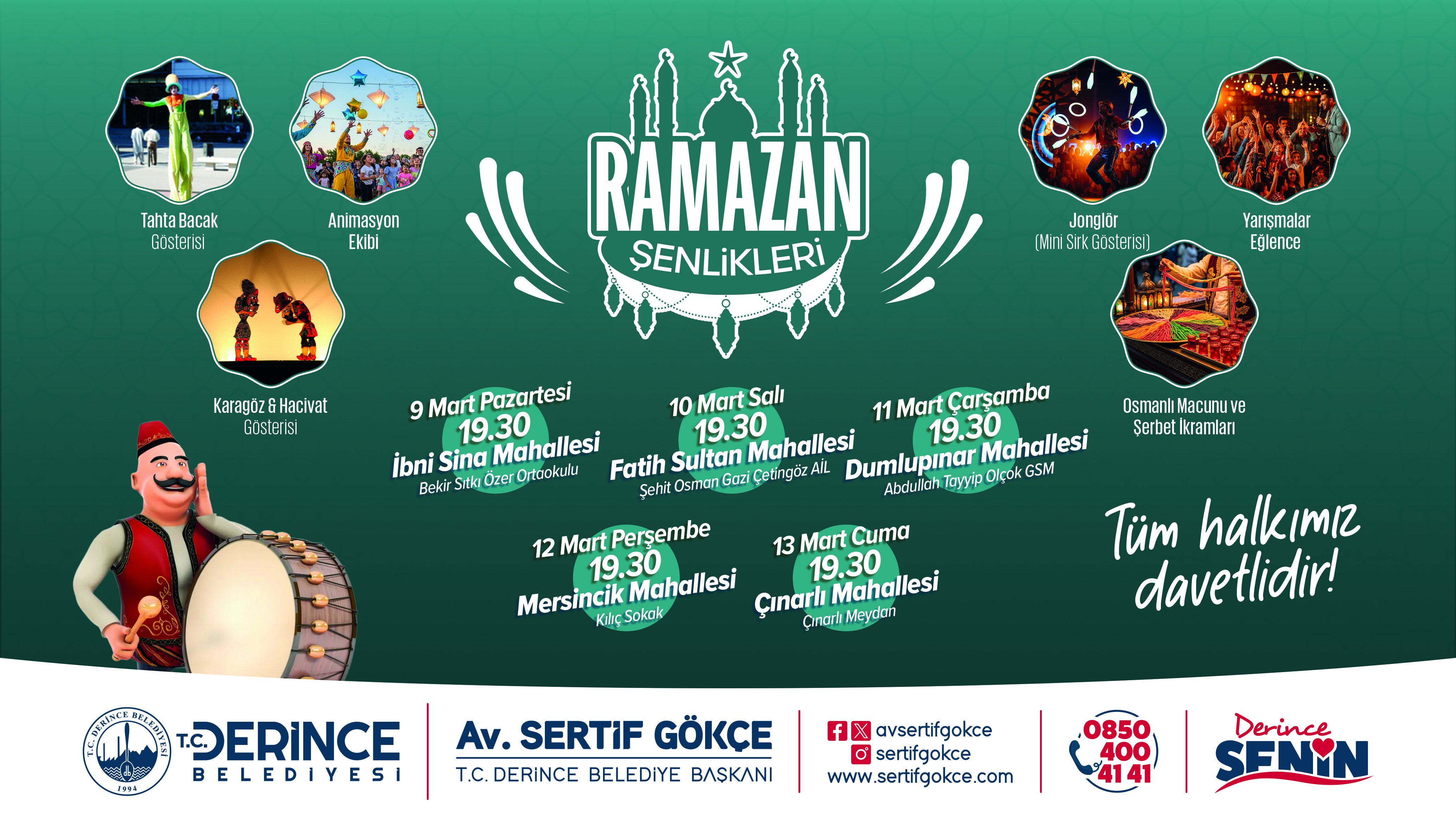 Derince’de Ramazan Şenlikleri Başlıyor