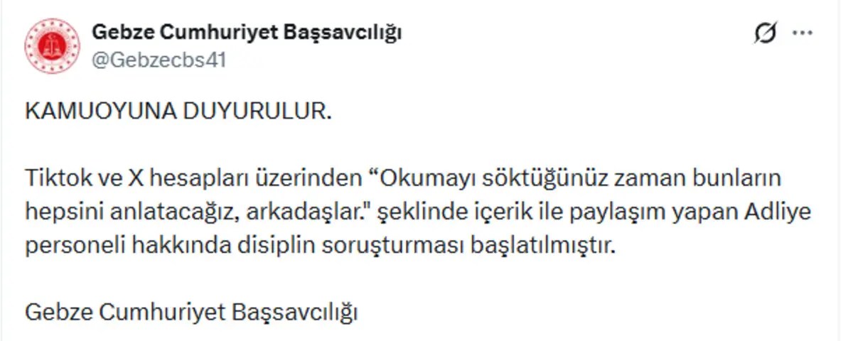 Sosyal medyadaki video sonrası soruşturma başlatıldı