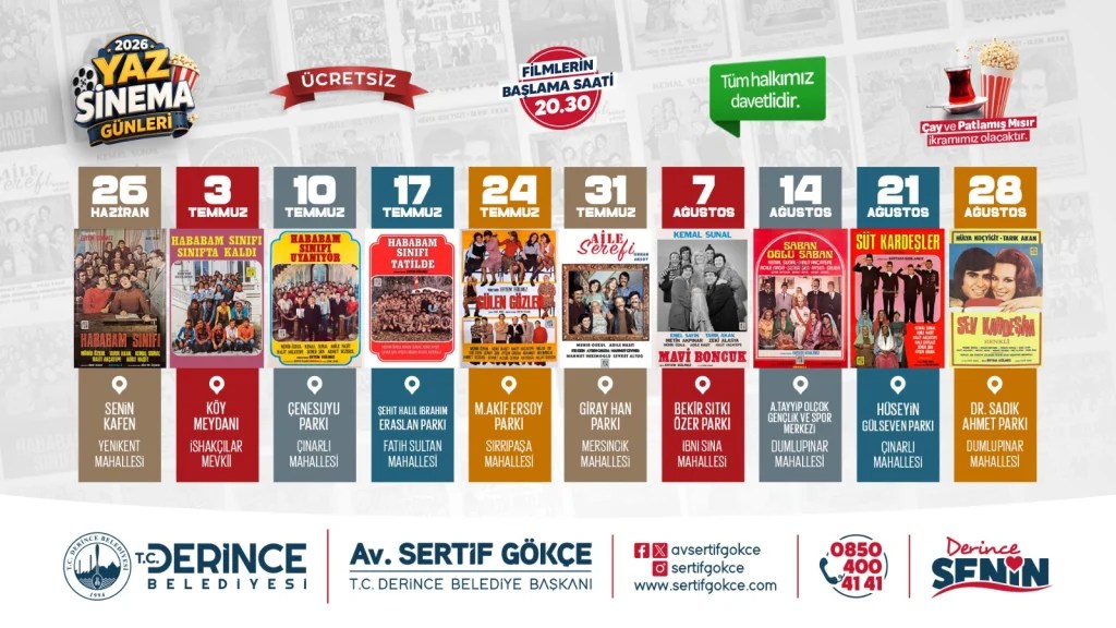 Derince’de sinema şöleni başlıyor