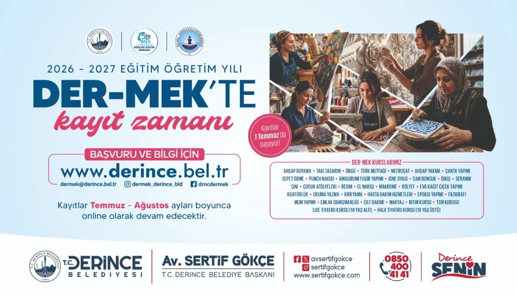 DER-MEK'te kayıt dönemi başlıyor!