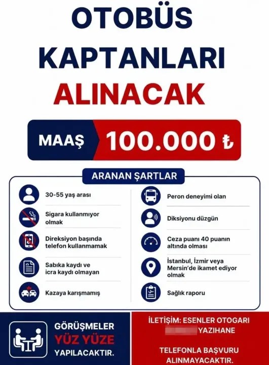 100 bin liraya şoför arıyorlar! İşte şartları