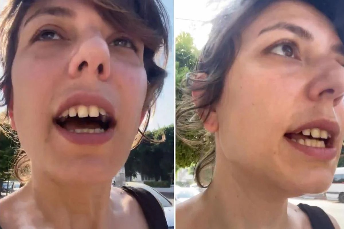 Çocuğuna selam veren yarı çıplak adama tepki gösterdi!