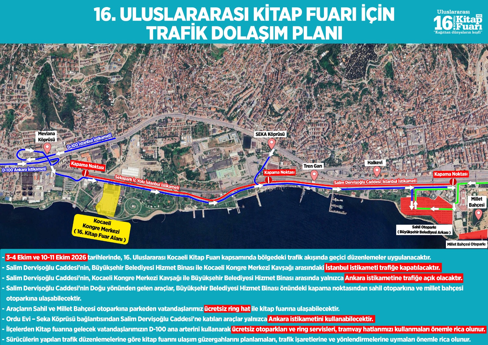 Kocaeli Kitap Fuarı’na ulaşım kolaylaşacak! Ücretsiz ring ve vapur seferleri