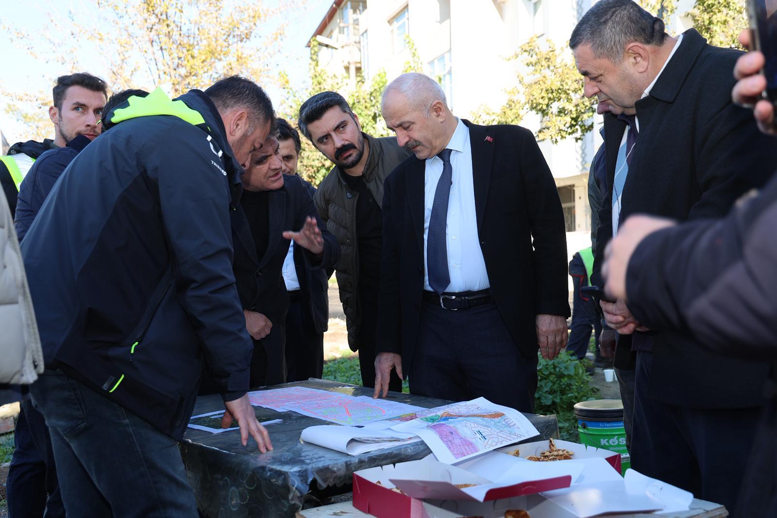90 sokakta yol düzenlemesi gerçekleştiriliyor