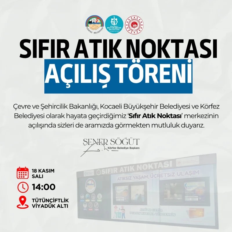 Kocaeli’de Sıfır Atık Noktası Merkezi Açılıyor!