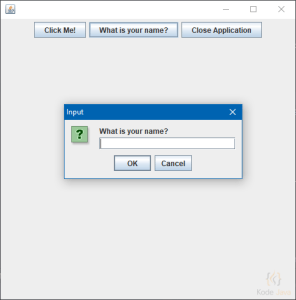 Message Dialog Box with JOptionPane
