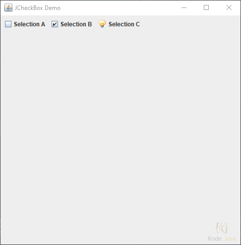 How do I create JCheckBox component? - Learn Java by Examples
