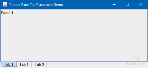 How do I change JTabbedPane tab placement position? - Learn Java by ...