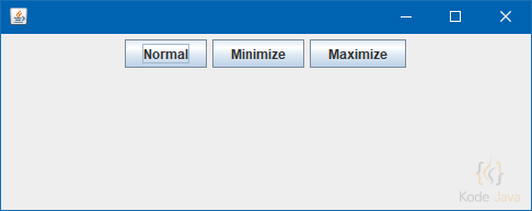 Change JFrame State Programmatically