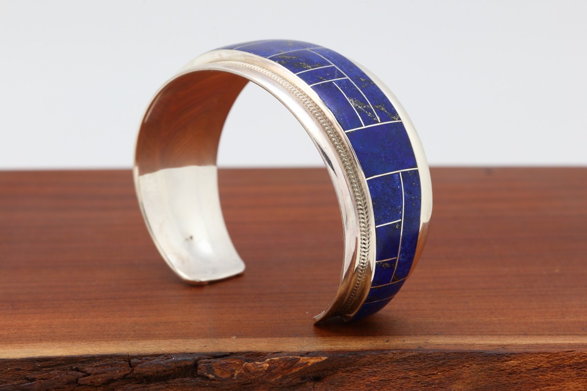 Zuni Lapis Inlay Bracelet Inlay Jewelry, Native American Bracelets