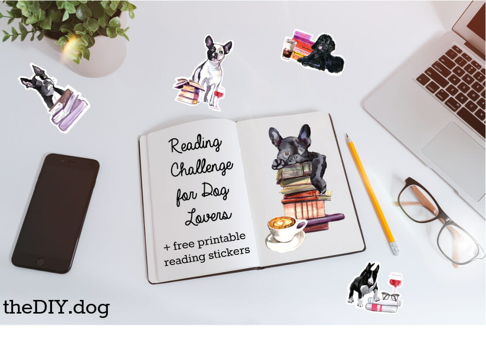 reading challenge for dog lovers free printable reading stickers kol s notes