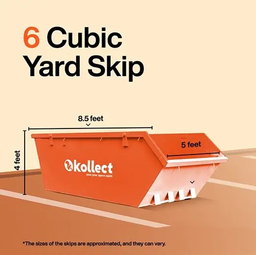 6 yard skip