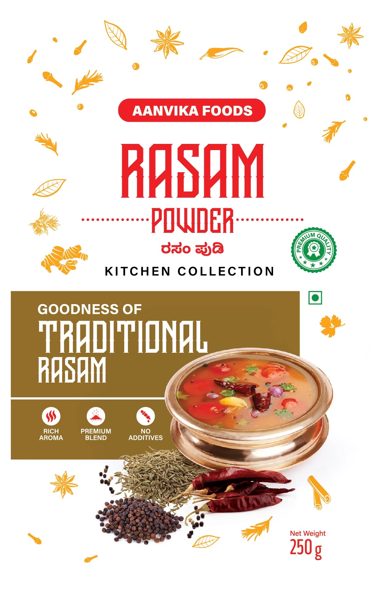 250 grms_RASAM Powder Front