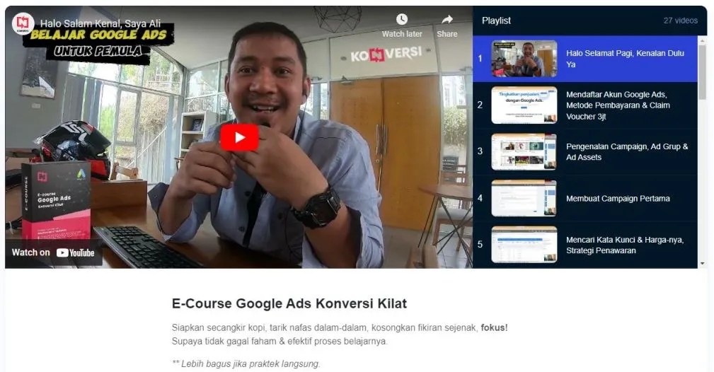 Belajar Google Ads Pemula