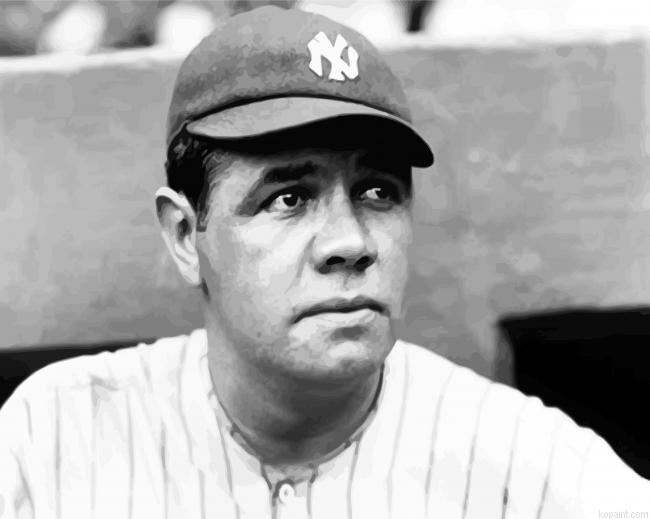 Baseball Player Babe Ruth Paint By Numbers