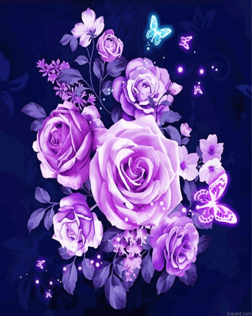 Magical Violet Roses Paint By Numbers.png