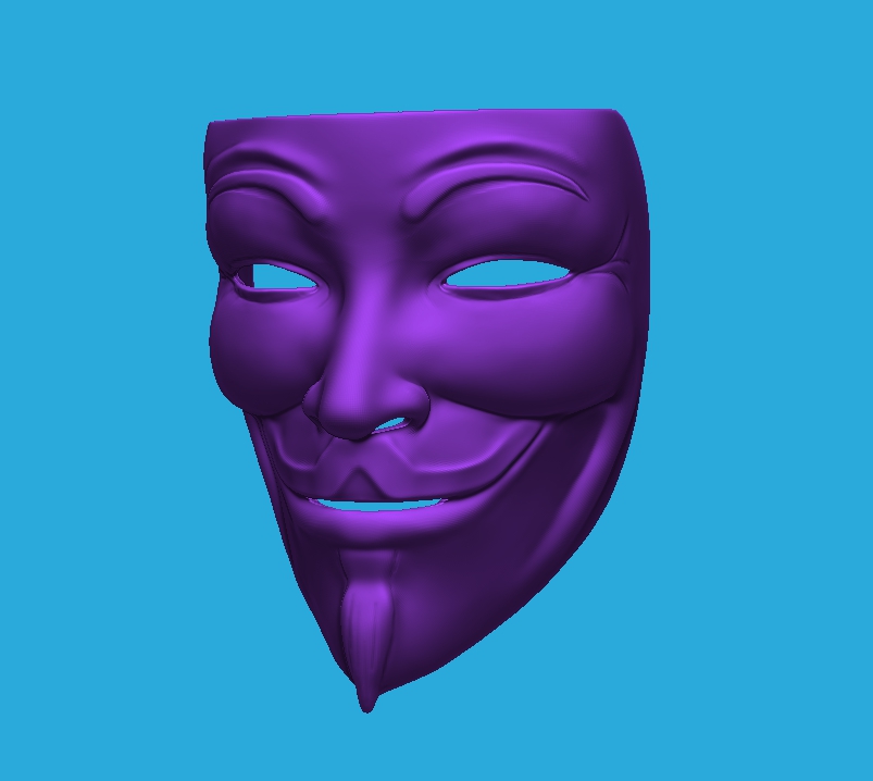 Guy Fawkes Mask 3D model - Kopper LAB