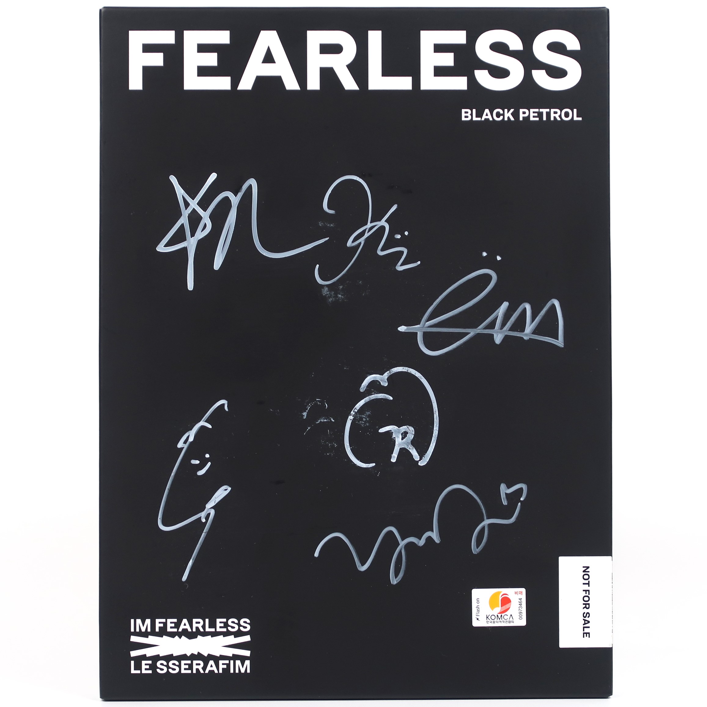 直筆サイン入りLE SSERAFIM FEARLESS BLACK PETROL Le Sserafim - Fearless Black Petrol Ver. Signed Autographed