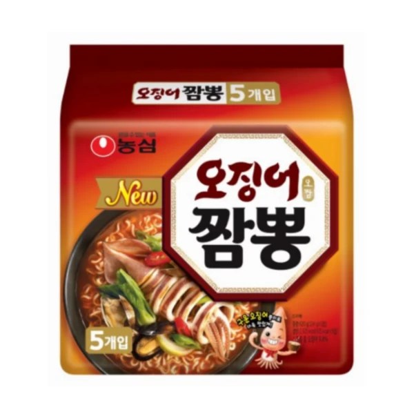Cuttlefish Champong Ramyun Spicy Noodle 5ea Pack