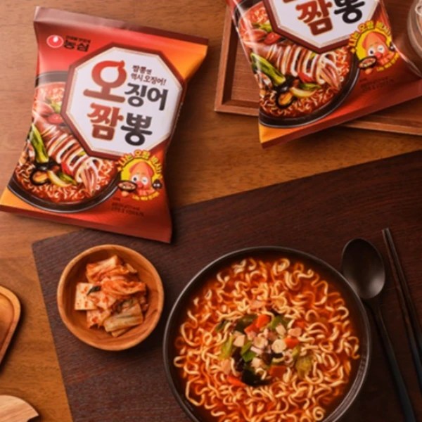 Cuttlefish Champong Ramyun Spicy Noodle 5ea Pack