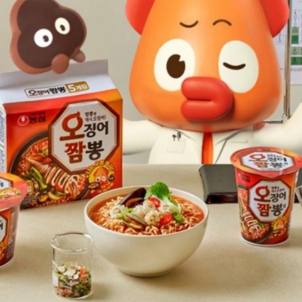 Cuttlefish Champong Ramyun Spicy Noodle 5ea Pack