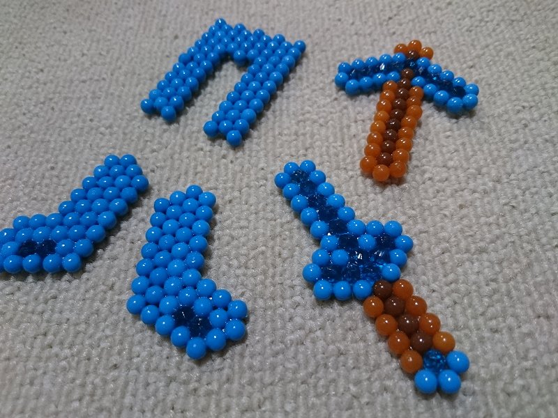 アクアビーズアートで オリジナル アンパンマン うさぎ マインクラフト を作って遊んでみた コシタツ Com